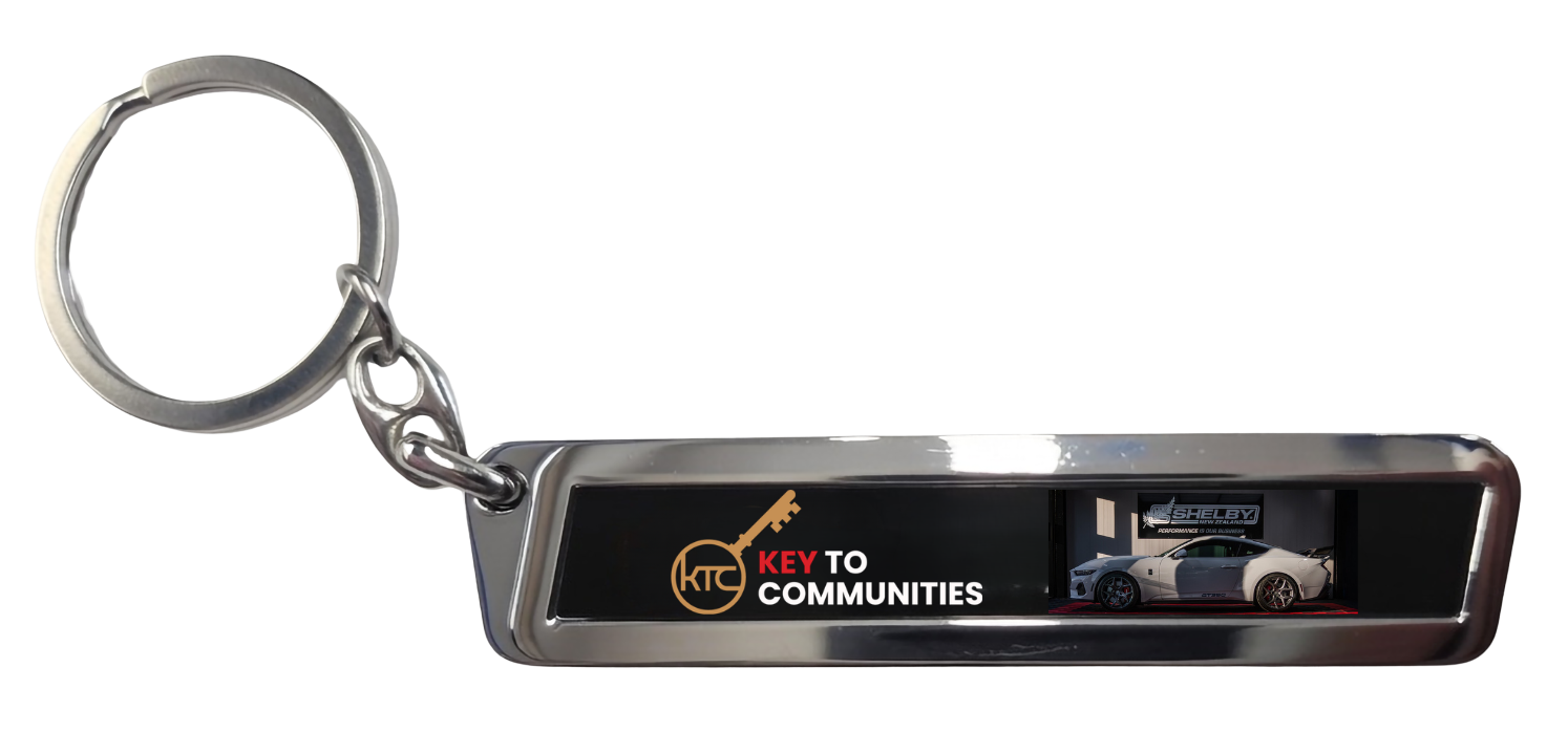 "Key To Communities" Key ring